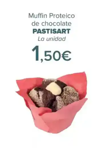Carrefour PASTISART Muffin Proteico de chocolate oferta