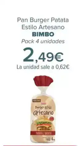 Carrefour BIMBO Pan Burger Patata Estilo Artesano oferta