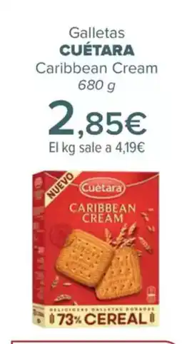 Carrefour CUÉTARA Galletas Caribbean Cream oferta
