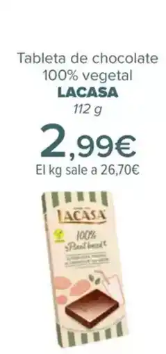 Carrefour LACASA Tableta de chocolate 100% vegetal oferta