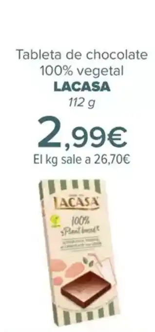 Carrefour LACASA Tableta de chocolate 100% vegetal oferta