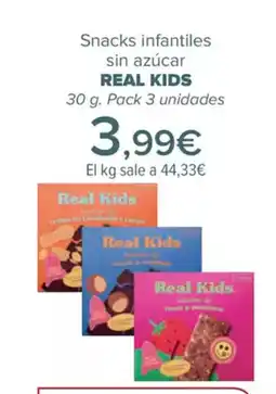 Carrefour REAL KIDS Snacks infantiles sin azúcar oferta
