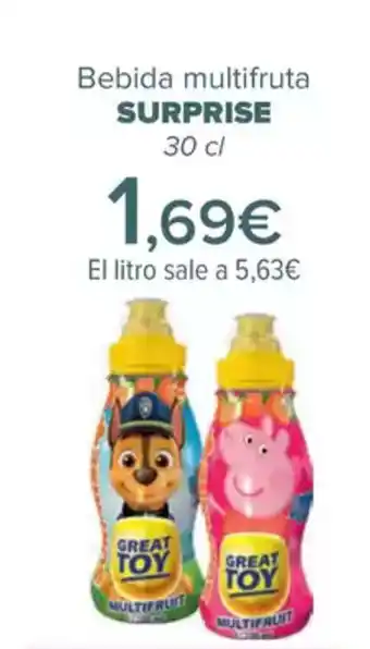 Carrefour SURPRISE Bebida multifruta oferta