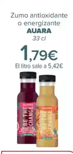 Carrefour AUARA Zumo antioxidante o energizante oferta