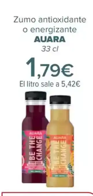 Carrefour AUARA Zumo antioxidante o energizante oferta