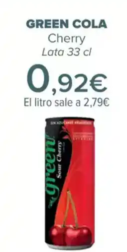 Carrefour GREEN COLA Cherry Lata oferta