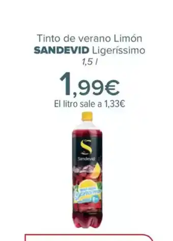 Carrefour SANDEVID Tinto de verano Limón oferta