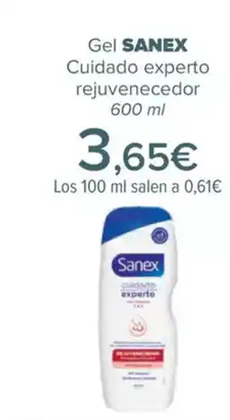 Carrefour SANEX Gel Cuidado experto rejuvenecedor oferta