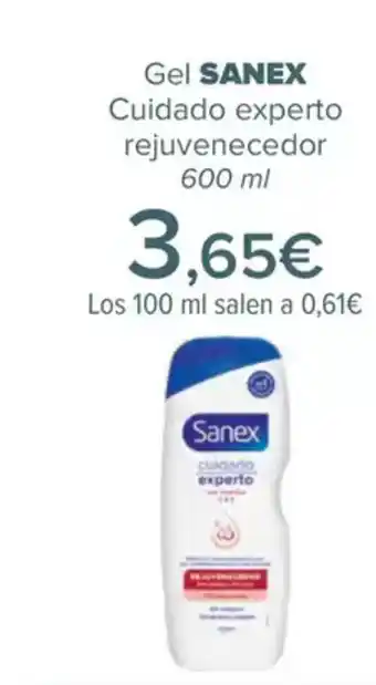 Carrefour SANEX Gel Cuidado experto rejuvenecedor oferta