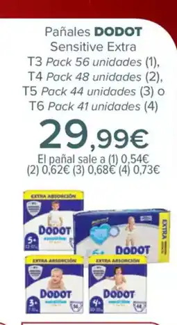 Carrefour DODOT Pañales Sensitive Extra oferta