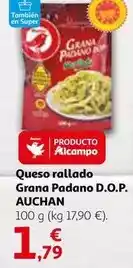 Alcampo Auchan - queso rallado grana padano d.o.p oferta