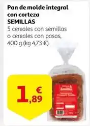 Alcampo Pan de molde integral con corteza oferta
