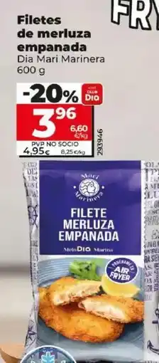 Dia Dia mari marinera - filetes de merluza empanada 600 g oferta