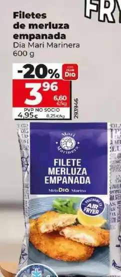 Dia Dia mari marinera - filetes de merluza empanada 600 g oferta