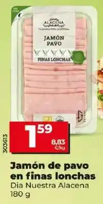 Dia Dia nuestra alacena - jamón de pavo en finas lonchas 180 g oferta