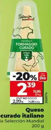 Dia Dia selección mundial - queso curado italiano 200 g oferta