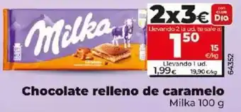 Dia Milka - chocolate relleno de caramelo 100 g oferta