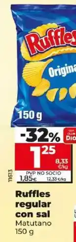 Dia Matutano - ruffles regular con sal 150 g oferta