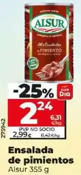 Dia Alsur - ensalada de pimientos 355 g oferta