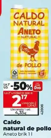 Dia Aneto - caldo natural de pollo brik 1 l oferta