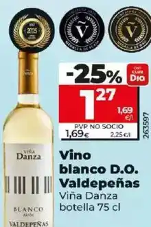 Dia Viña danza - vino blanco d.o. valdepeñas botella 75 cl oferta