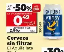 Dia El águila - cerveza sin filtrar lata 33 cl oferta