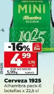 Dia Alhambra - cerveza 1925 pack-6 botellas x 22,5 cl oferta
