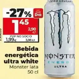 Dia Monster - bebida energética ultra white lata 50 cl oferta