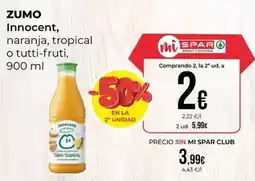 SPAR Gran Canaria Innocent - zumo oferta