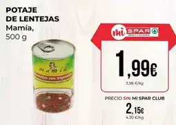 SPAR Gran Canaria Spar - potaja de lentejas oferta