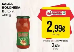 SPAR Gran Canaria Buitoni - salsa bolonesa oferta