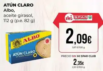 SPAR Gran Canaria Albo - atun claro oferta