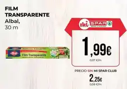 SPAR Gran Canaria Albal - film transparente oferta