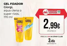 SPAR Gran Canaria Giorgi - gel fijador oferta