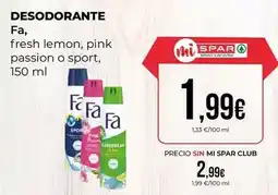SPAR Gran Canaria Fa - desodorante oferta