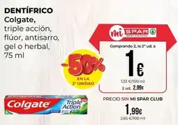 SPAR Gran Canaria Colgate - dentífrico oferta