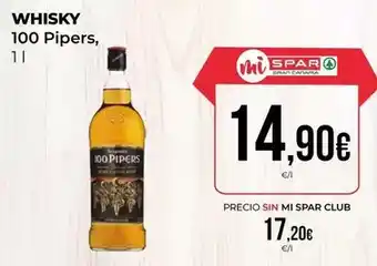 SPAR Gran Canaria Pipers - whisky 100 oferta