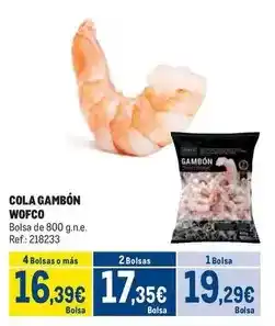 Makro Wofco - cola gambon oferta