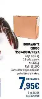 Makro Makro - bogavante crudo 350/400 g/pieza oferta