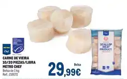 Makro Chef - carne de vieira 10/20 piezas/libra oferta