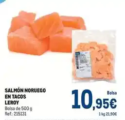Makro Leroy - salmón noruego en tacos oferta