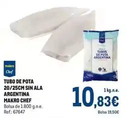 Makro Makro - tubo de pota 20/25cm sin ala argentina oferta