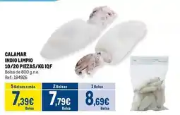 Makro Calamar indio limpio 10/20 piezas/kg iqf oferta