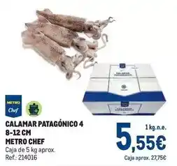 Makro Chef - calamar patagonico 4 8-12 cm oferta