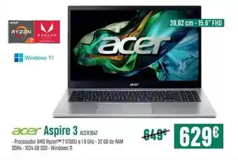 PCBox Acer - aspire 3 oferta