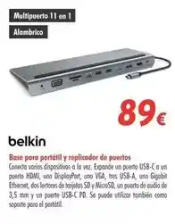 Zbitt Belkin - base para portátil y replicador de puertos oferta