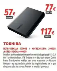 Zbitt Toshiba - hdtb510ek3aa 1000gb oferta