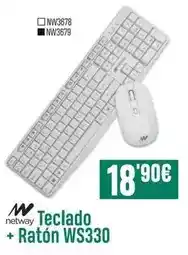 PCBox Netway - teclado + ratón ws330 oferta