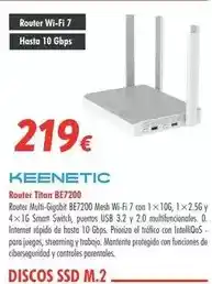 Zbitt Keenetic - router titan be7200 oferta