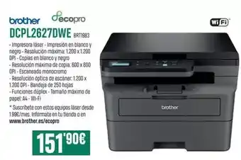 PCBox Brother - dcple2627dwe oferta